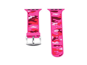 玫紅色迷彩（cǎi）表帶